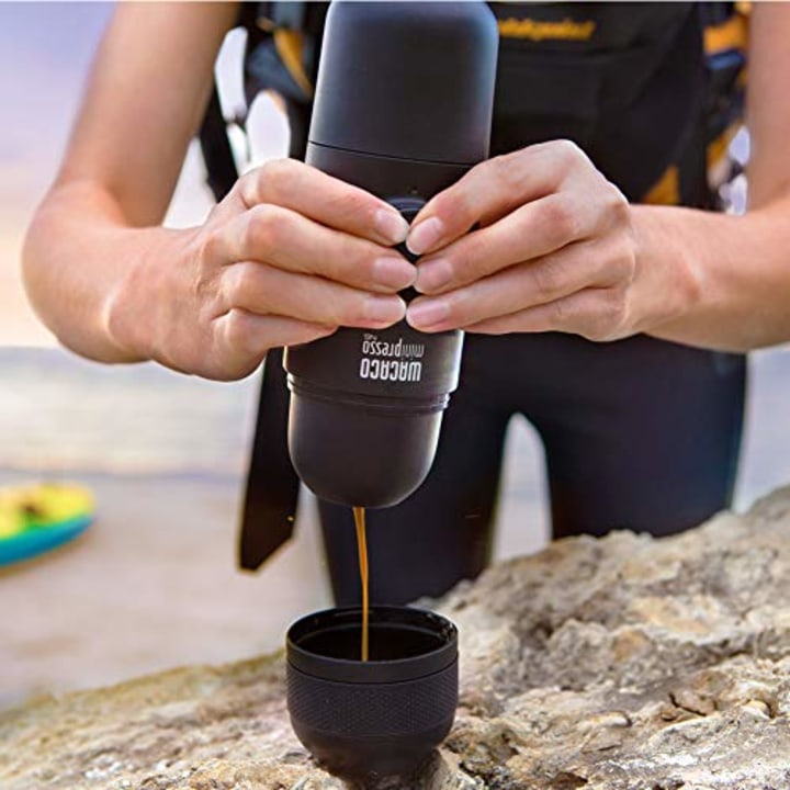 WACACO Minipresso NS, Portable Espresso Machine, Compatible Nespresso Original Capsules and Compatibles, Hand Coffee Maker, Travel Gadgets, Manually Operated, Perfect for Camping