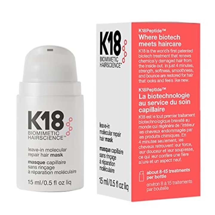 K18 Leave-In Molecular Repair Hair Mask, 15 mL Travel Size
