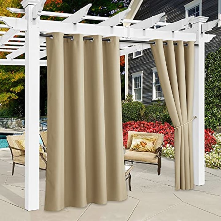Ryb Home Outdoor Canopy Curtains