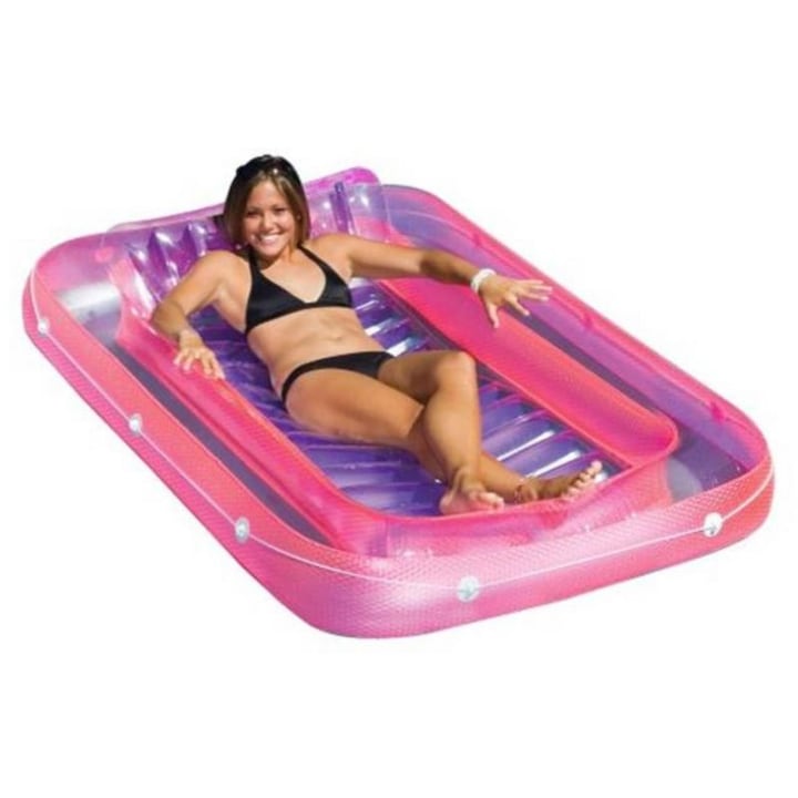 Swimline 71 Inch Swimming Pool Suntan Tub Inflatable Lounge Water Raft Float