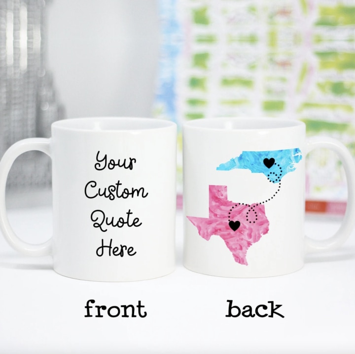 Personalized Long Distance State Mug