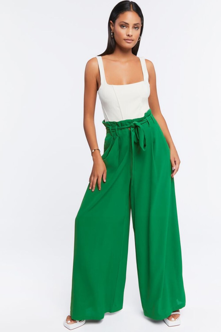 Forever 21 Belted Paperbag Palazzo Pants