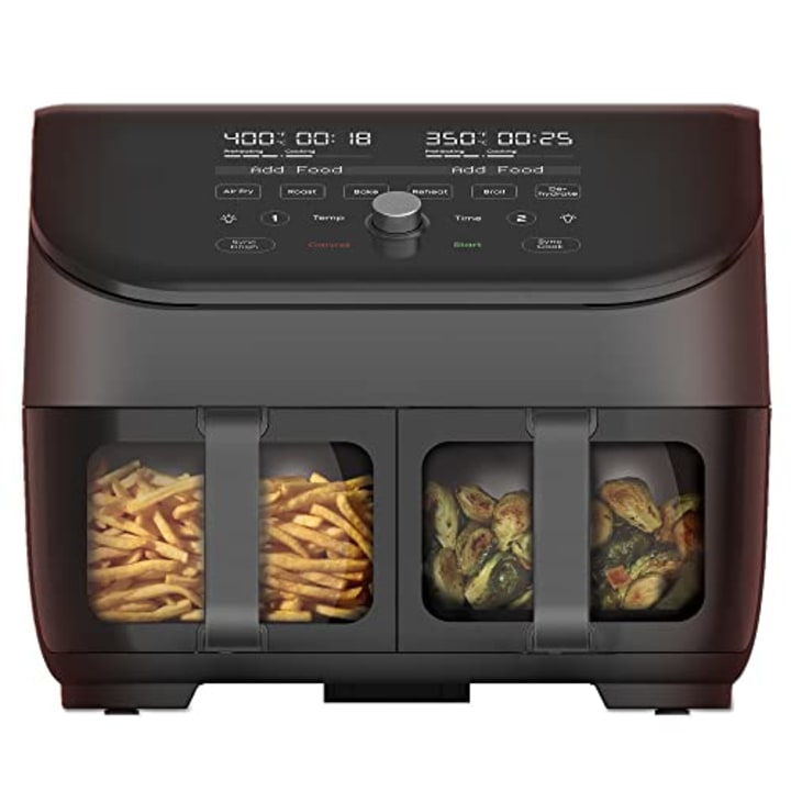 Instant Pot Vortex Plus XL 8-quart Dual Basket Air Fryer Oven, 2 Independent Frying Baskets, ClearCook Windows, Digital Touchscreen, Dishwasher-Safe Baskets, Includes Free App with over 1900 Recipes