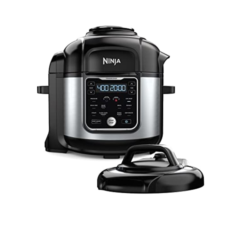 Ninja OS401 Foodi 12-in-1 XL 8 qt. Pressure Cooker &amp; Air Fryer that Steams, Slow Cooks, Sears, Saut?s, Dehydrates &amp; More, with 5.6 qt. Cook &amp; Crisp Plate &amp; 15 Recipe Book, Silver