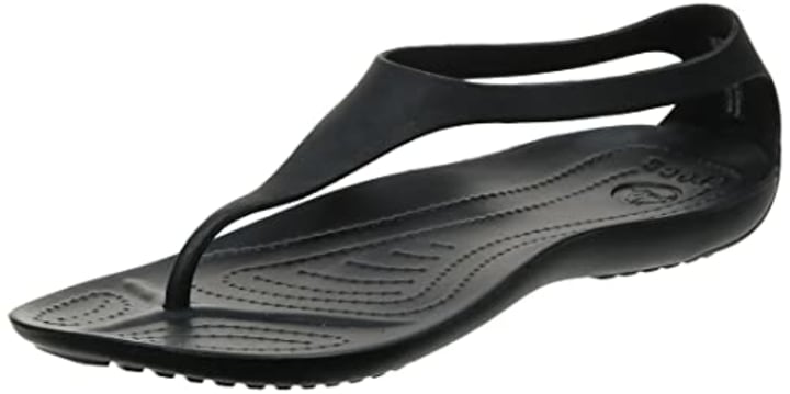 Crocs Women SEXI FLIP Flop Sandal, Black/Black, 9