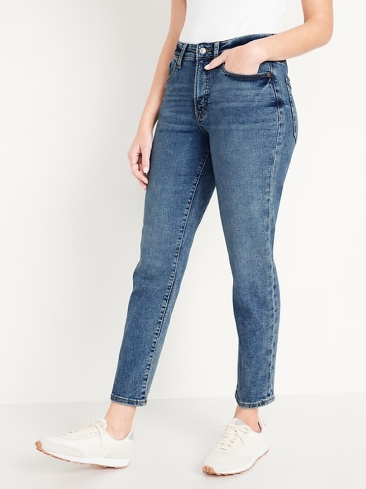 High-Waisted O.G. Straight Ankle Jeans