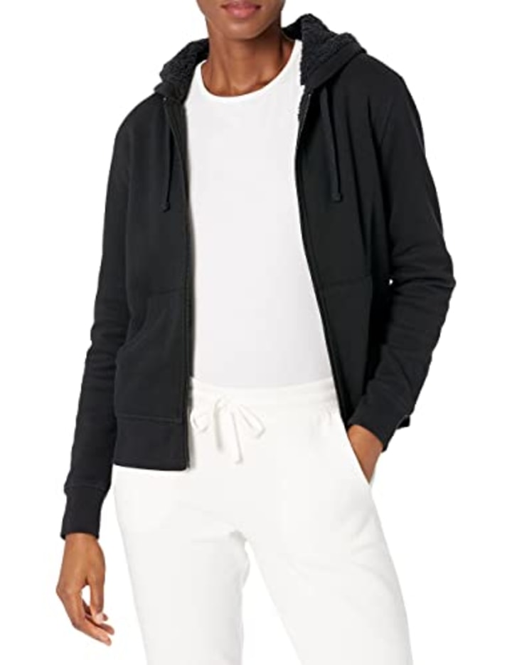Amazon Essentials Sherpa-Lined Full-Zip Hooded Jacket