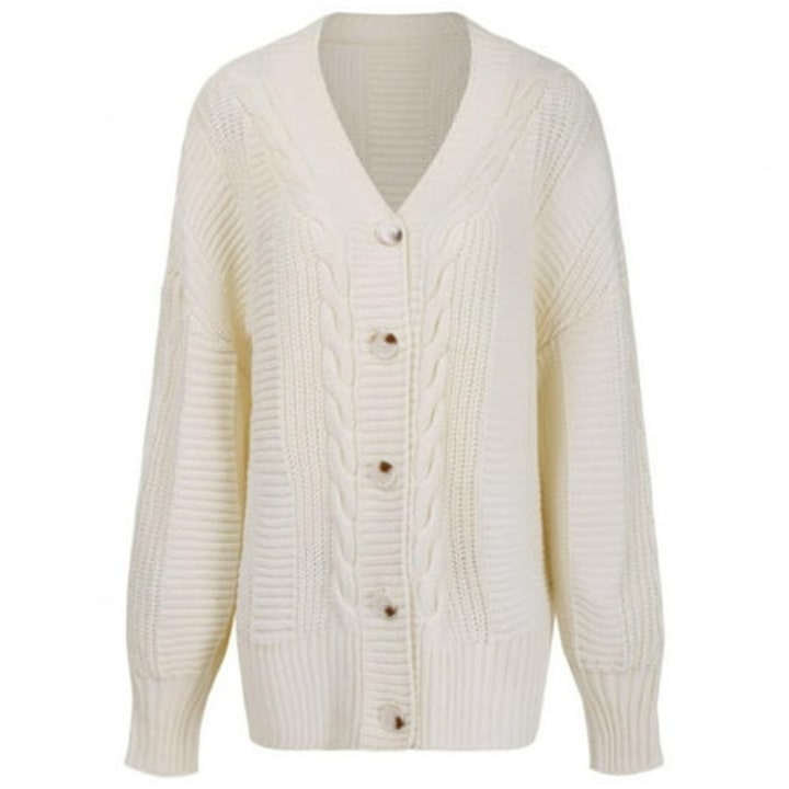 Women&#039;s Cardigan Cotton Button-Down Long Sleeve