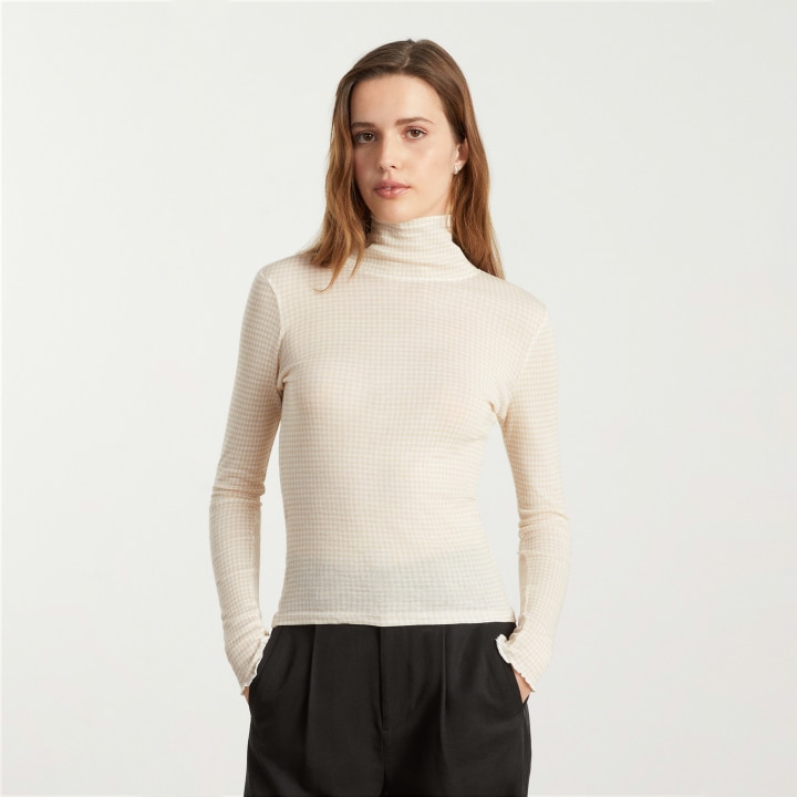 Organic Cotton Tissue Turtleneck Sweater