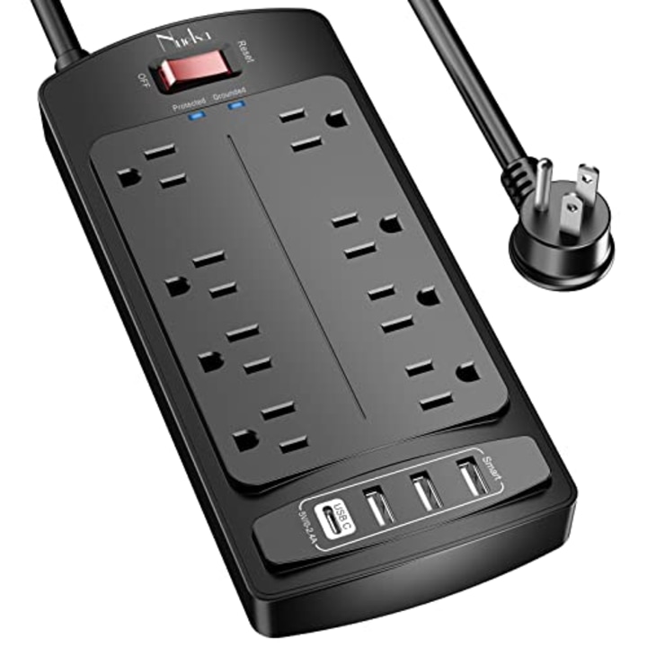 Power Strip with 8 Outlets and 4 USB Ports