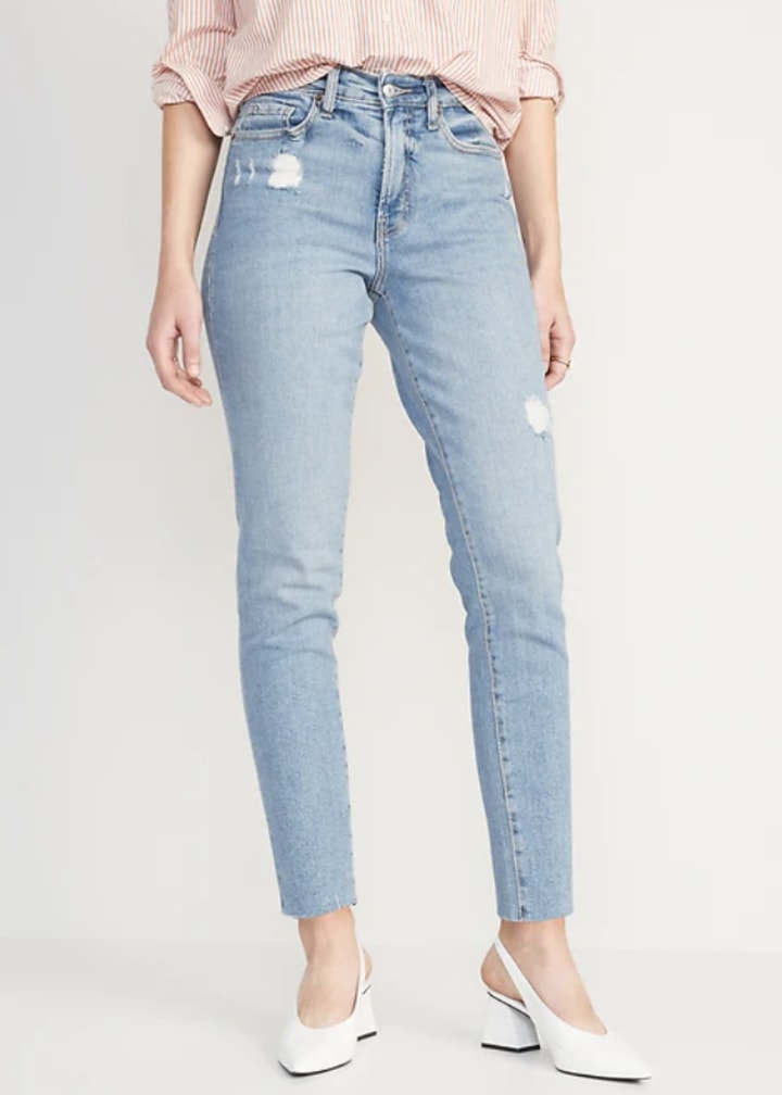 High-Waisted O.G. Straight Cut-Off Jeans