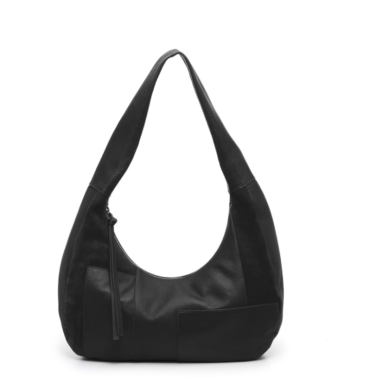 Crown Vintage Clayr Leather Hobo Bag