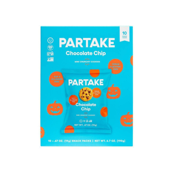 Partake Halloween Chocolate Chip Cookies - 10pk