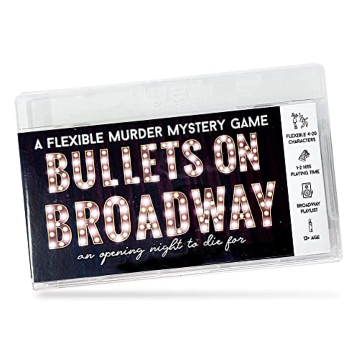 Bullets on Broadway Murder Mystery Party Game for 3-20 Players | Play In-Person or Virtually | Broadway-Themed Game Fun for Ages 13+ | USB Loaded with Printable Game Files | Play Multiple Times