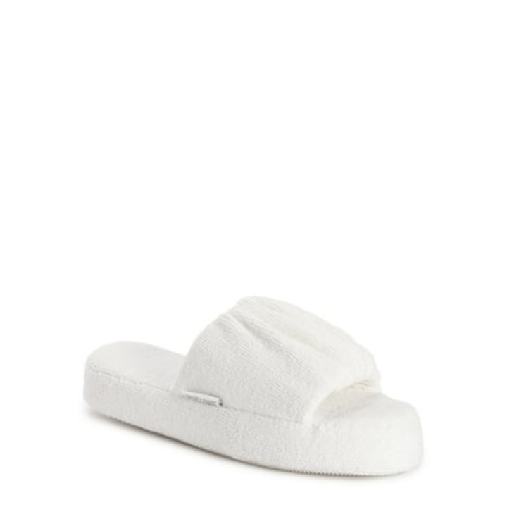 Muk Luks Women&#039;s Terry Cloth Slide Slipper
