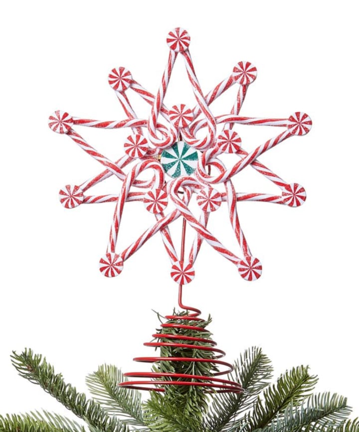 Holiday Lane Christmas Cheer Candy Cane Star Tree Topper