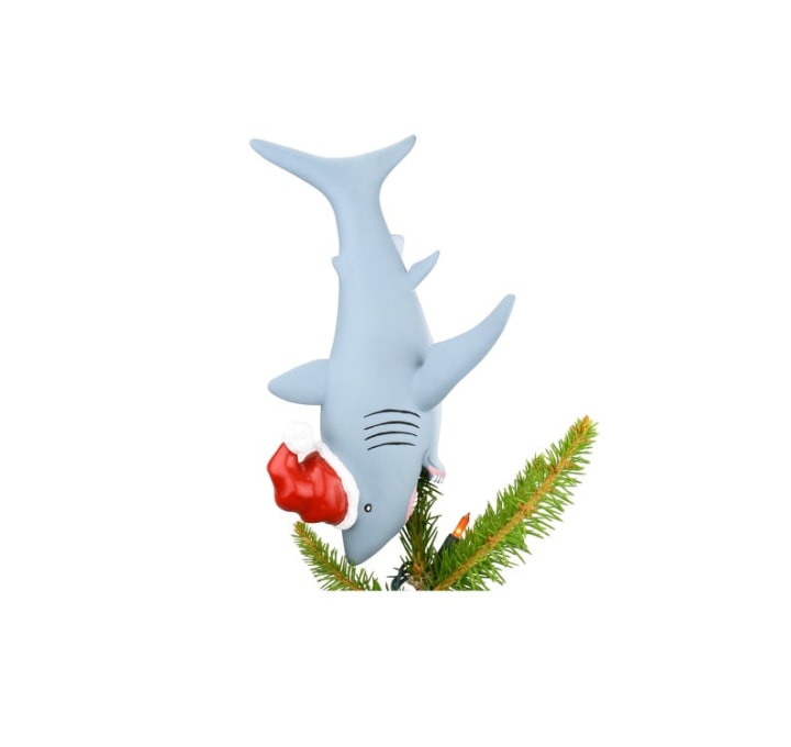 Tree Buddees Great White Shark Christmas Tree Topper - Large 10&quot;