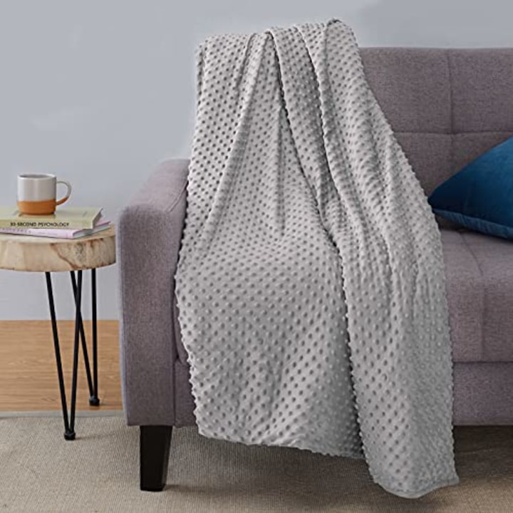 Amazon Basics Weighted Blanket with Minky Duvet Cover