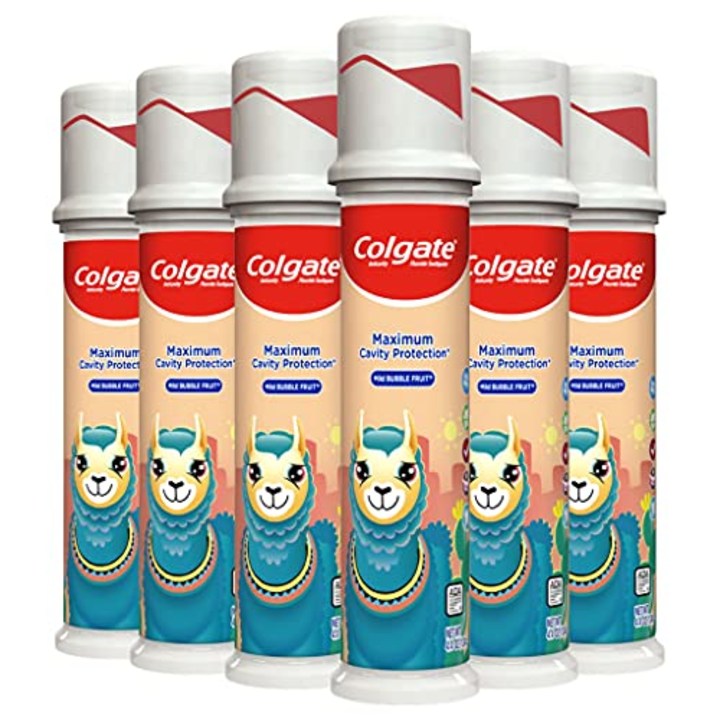 Colgate Kids Cavity Protection Toothpaste Pump, 4.4 Ounce, Pack of 6