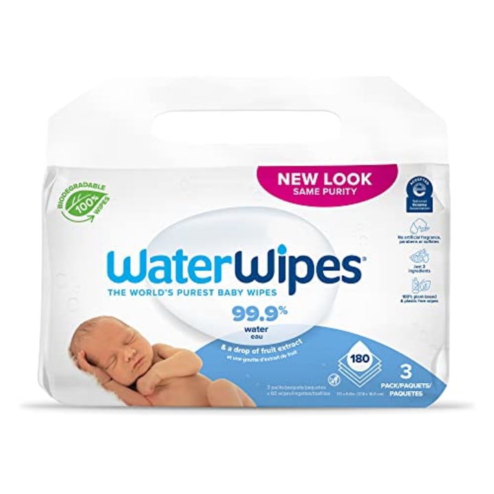 WaterWipes Original Baby Wipes, 99.9% Water, Unscented &amp; Hypoallergenic for Sensitive Newborn Skin