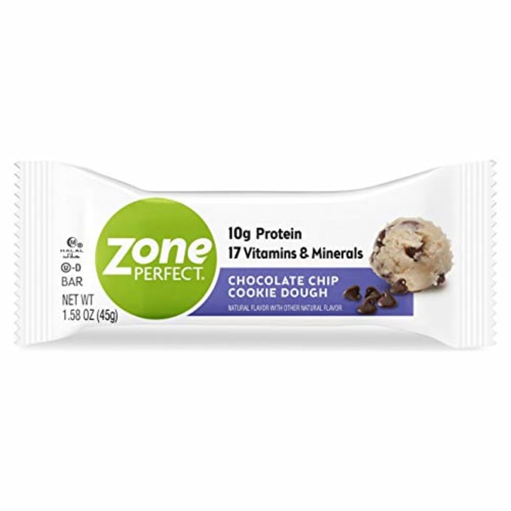 ZonePerfect Protein Bars, 17 Vitamins &amp; Minerals, 10g Protein, Nutritious Snack Bar, Chocolate Chip Cookie Dough, 20 Count