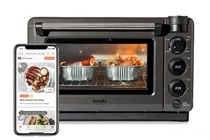 Tovala Smart Oven, 5-in-1 Countertop Toaster Oven - Toast, Steam, Bake, Broil, And Reheat - Smartphone Controlled Convection Oven Includes Meal Subscription Credit ($50 Value)