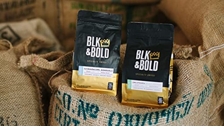 BLK &amp; Bold | BLK &amp; Bold Coffee Blend | Fair Trade Certified | Dark Roast | Whole Bean Coffee | 2 pack of 12 oz. bags