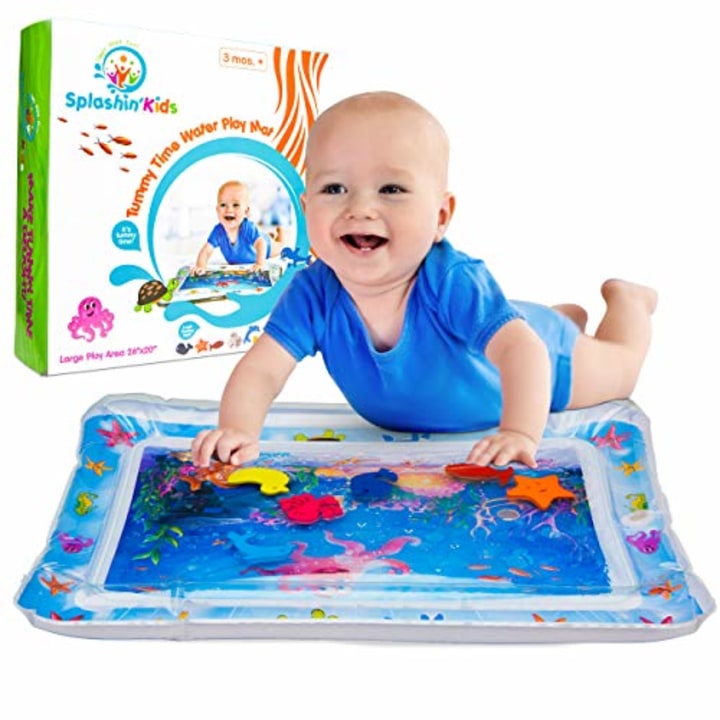 Splashin&#039;kids Inflatable Tummy Time Premium Water mat Infants and Toddlers is The Perfect Fun time Play Activity Center Your Baby&#039;s Stimulation Growth