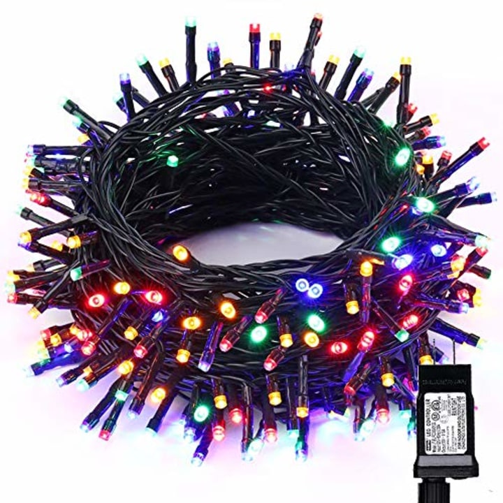 Toodour Christmas Lights Multicolor, 82ft 200 LED Christmas String Lights with 8 Modes, Timer, Low Voltage Indoor Fairy Twinkle Lights for Home, Garden, Party, Holiday, Tree, Christmas Decorations