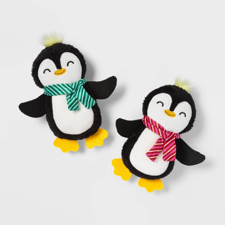 Penguin Plush Dog Toy Set - 2pk - Wondershop