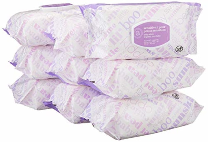 Amazon Elements Baby Wipes, Sensitive, 80 Count, Pack of 9