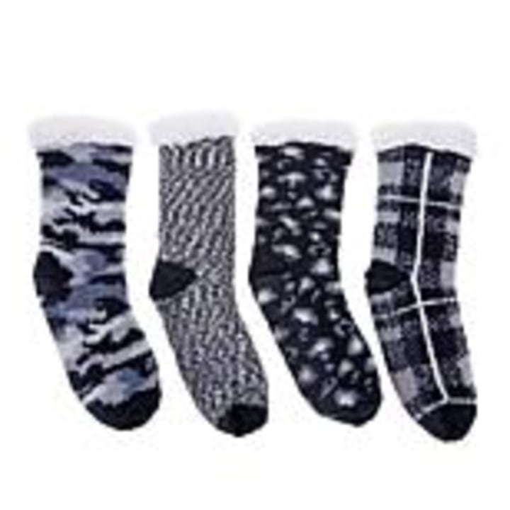 Comfort Code 4-pack Faux Sherpa-Lined Slipper Socks