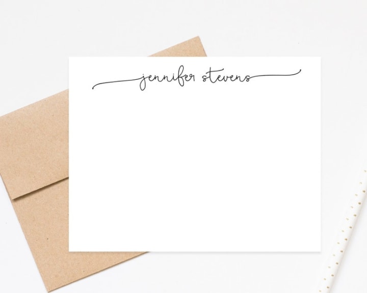 Personalized Stationary Cards