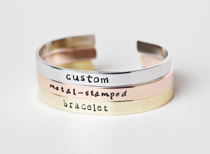 Custom Metal-Stamped Bracelet