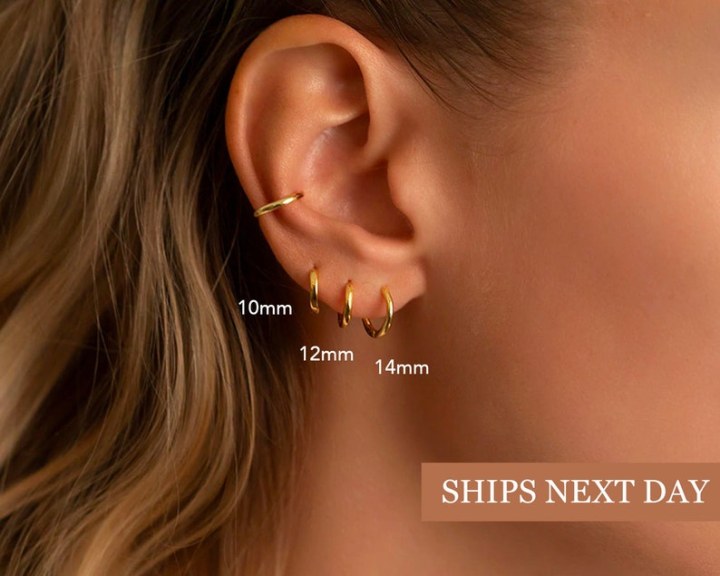 Simple Gold Huggie Hoop Earrings