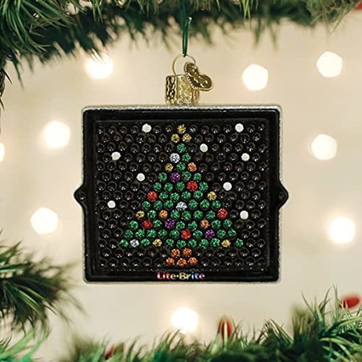 Old World Christmas Ornaments Hasbro Lite Brite Glass Blown Ornaments for Christmas Tree