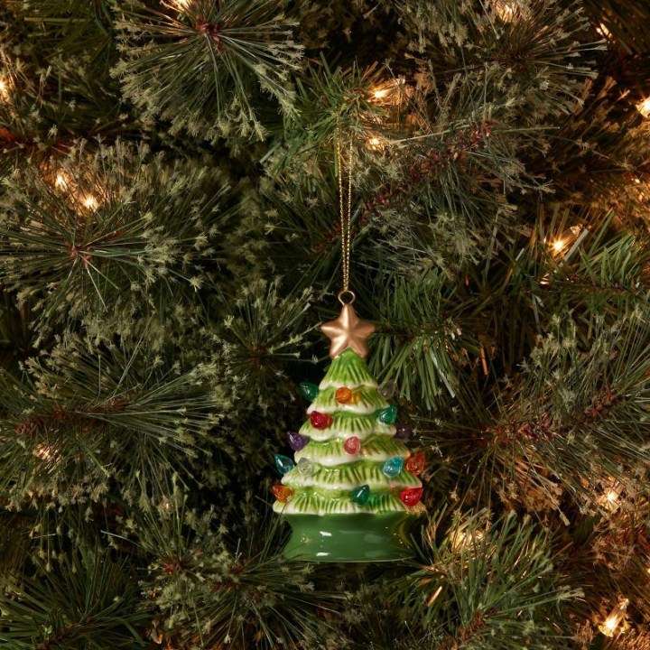 Lit Ceramic Retro Christmas Tree Ornament - Wondershop(TM)