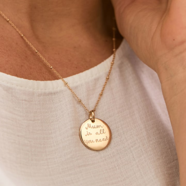 Personalized Signature Disc Necklace