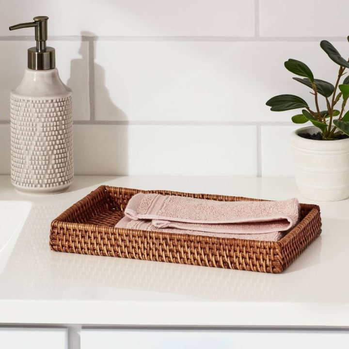 Threshold Rattan Tray Light Brown