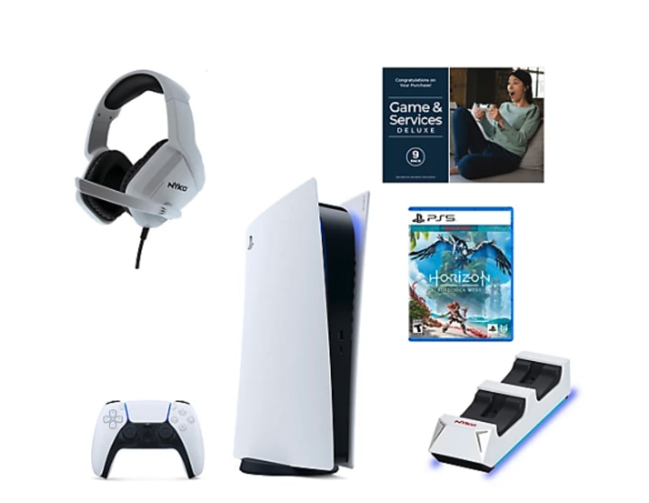 PS5 Digital Console with Horizon Forbidden & Accessories