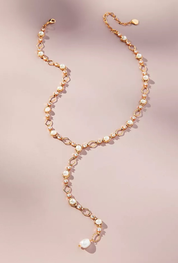 Pearl Y-Drop Necklace