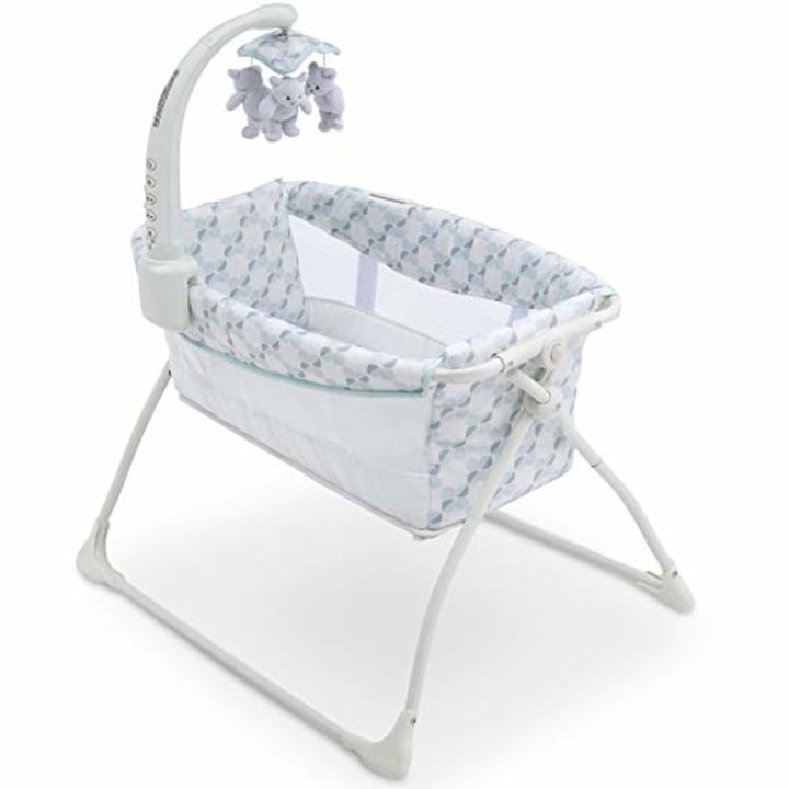 Delta Children Deluxe Activity Sleeper Bedside Bassinet - Folding Portable Crib for Newborns, Windmill