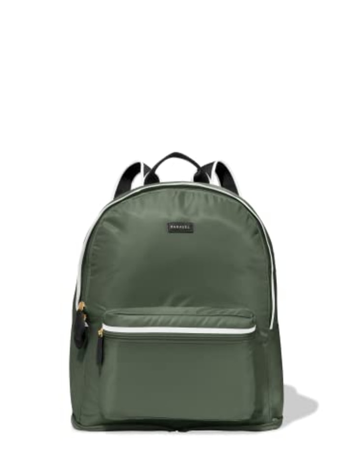 Paravel Fold-Up Travel Backpack | Safari Green | Everyday Lightweight, Packable Travel Hiking Nylon Daypack | Carry On Luggage Bag with Trolley Sleeve for Women and Men
