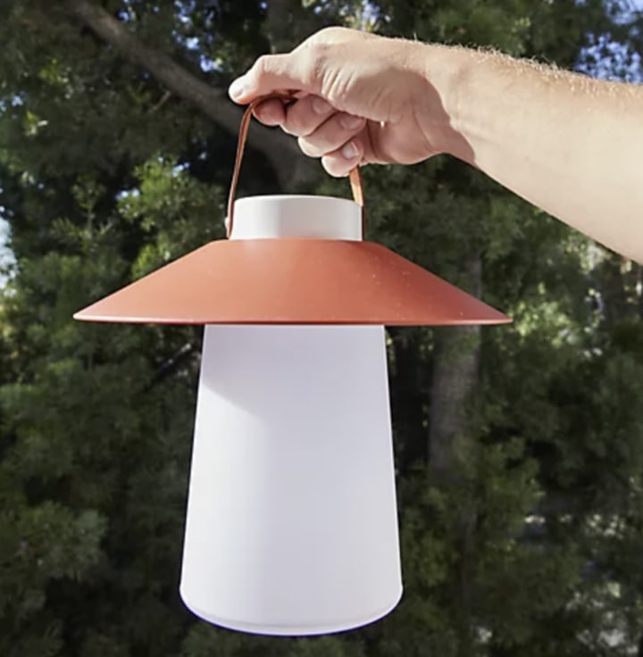 Indoor/Outdoor Lantern with Vegan Leather Strap