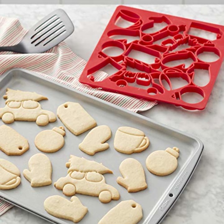 Wilton Holiday Multi-Cookie Cutter Sheet, Red