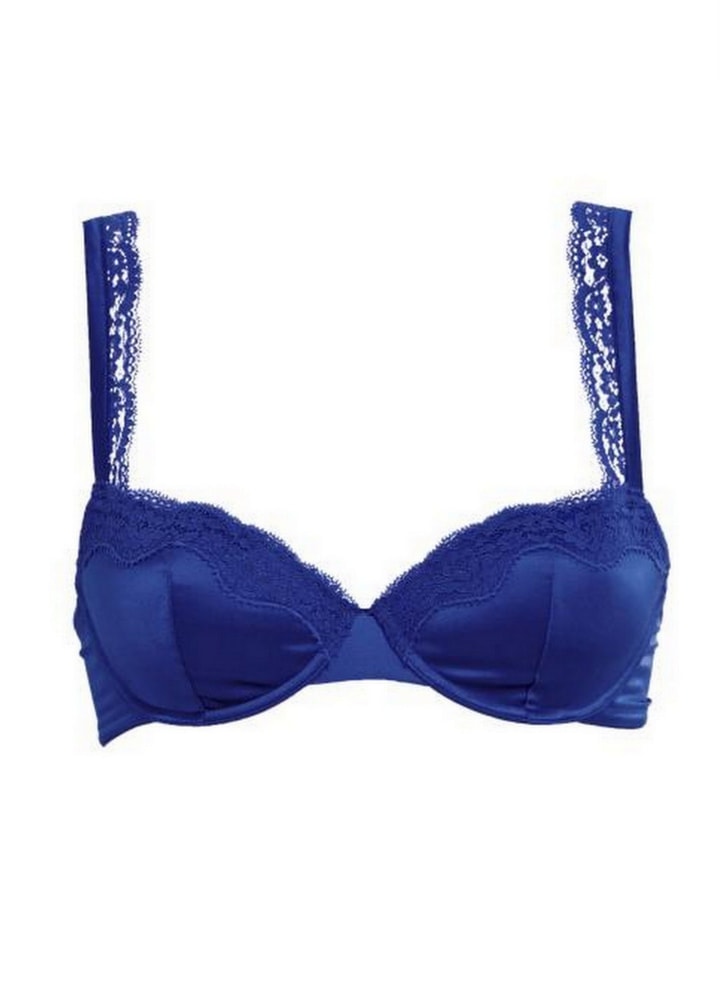 Callie Cobalt Blue Underwired Stretch Lace Thong Bodysuit