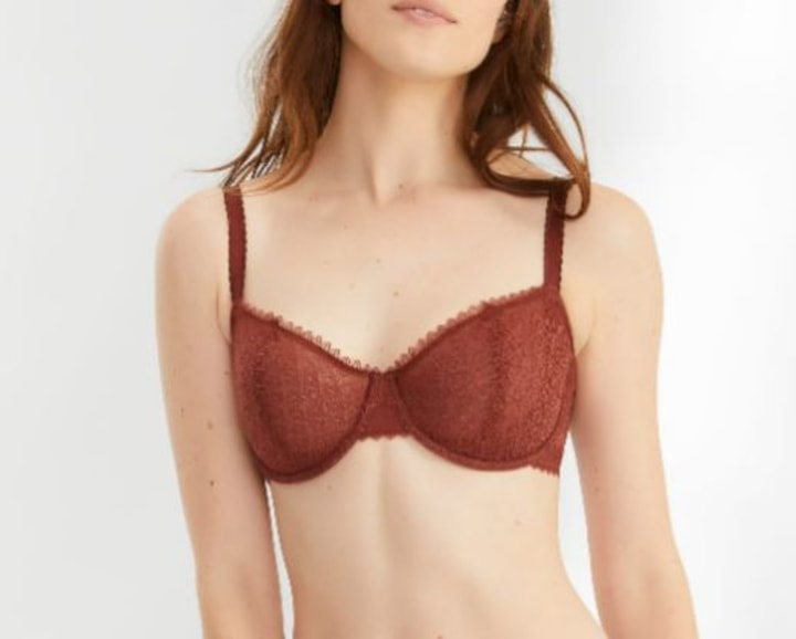 Bras with underwire but no padding