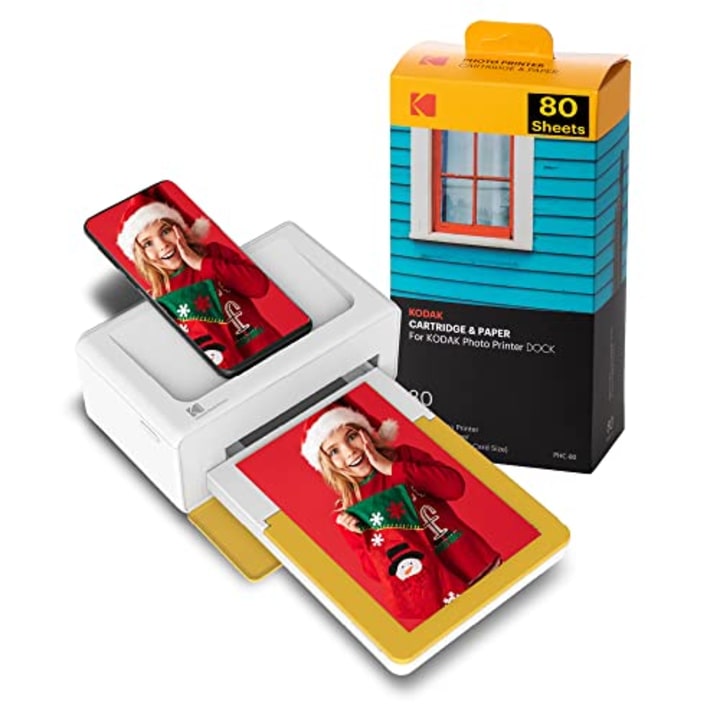 Kodak Dock Plus 4x6 Instant Photo Printer 80 Sheet Bundle (2022 Edition) - Bluetooth Portable Photo Printer Full Color Printing - Mobile App Compatible with iOS and Android - Convenient and Practical