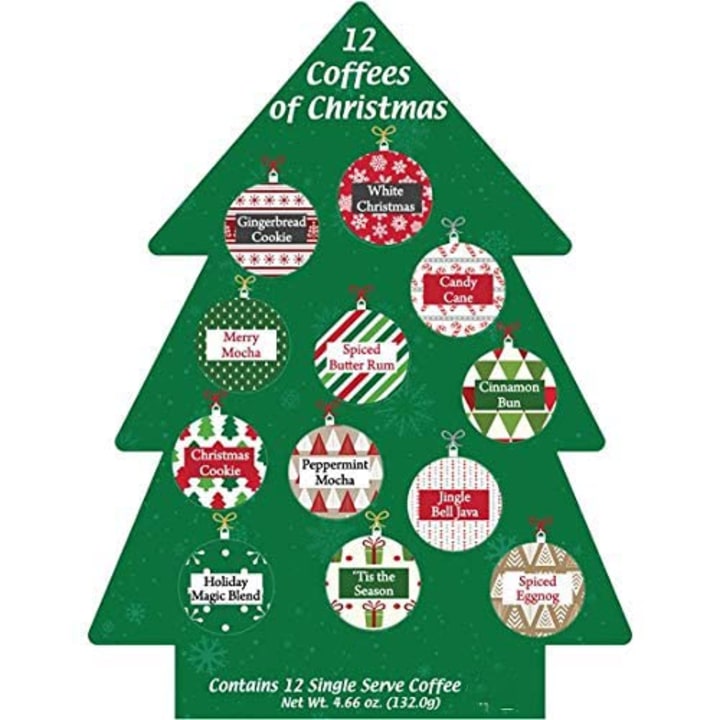 Christmas Coffee Gift 12 Single Serve Keurig Compatible K CUPS Coffee Pods Advent Calendar For Adults Assortment- Holiday Coffee Gift Box Set - Best Xmas Present Idea/Stocking Stuffer (Coffee)