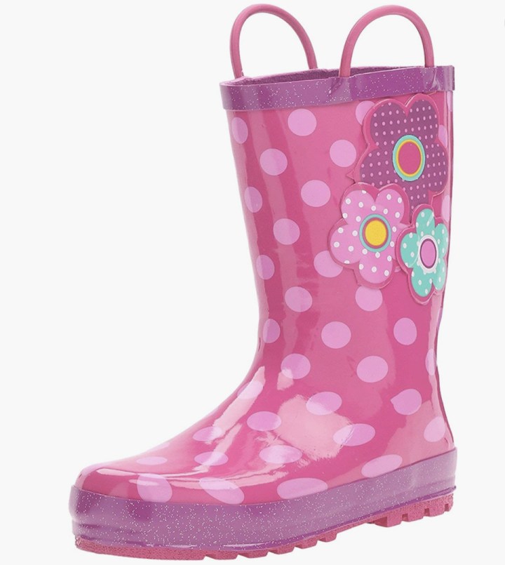 Girls' Waterproof Printed Rain Boot